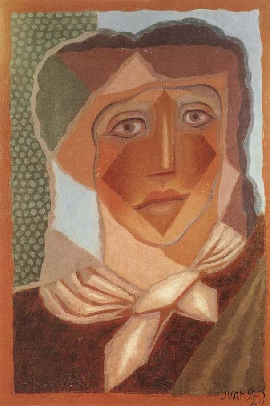 Juan Gris The fem wearing the scarf Spain oil painting art